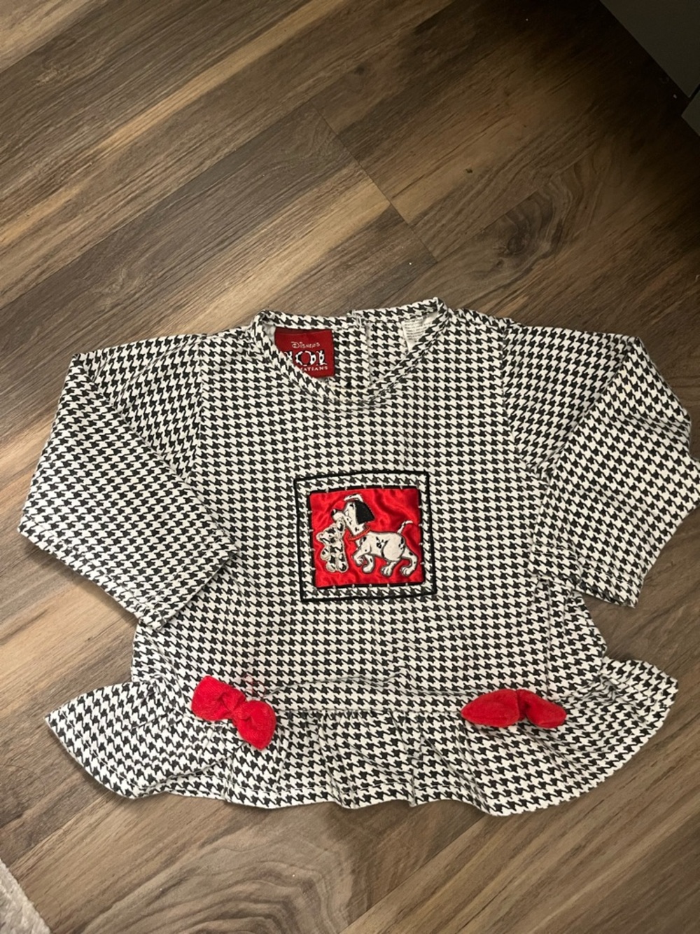 Disney Vintage 101 Dalmatians Girls Top with Red Accents